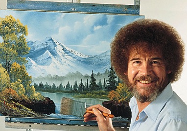 Photo of Bob at the easel