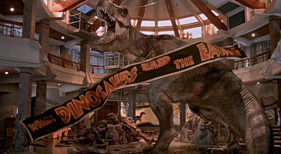 Photo of Trex from Jurassic Park.